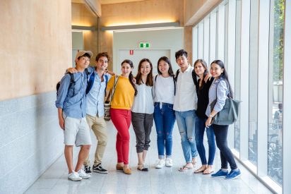 international class of teenagers
